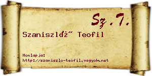 Szaniszló Teofil névjegykártya